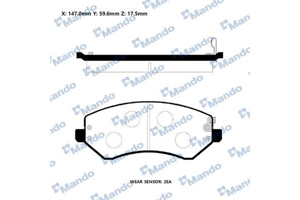 Fren Disk Balata Ön Jeep Cherokee (KJ)(2002->)  MANDO RMPJ01
