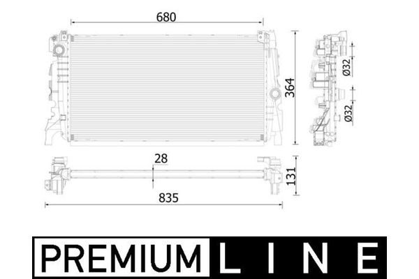 Su Radyatörü  BMW 2 Serisi Active Tourer (F45)(2014->)  MAHLE CR 2323 000P