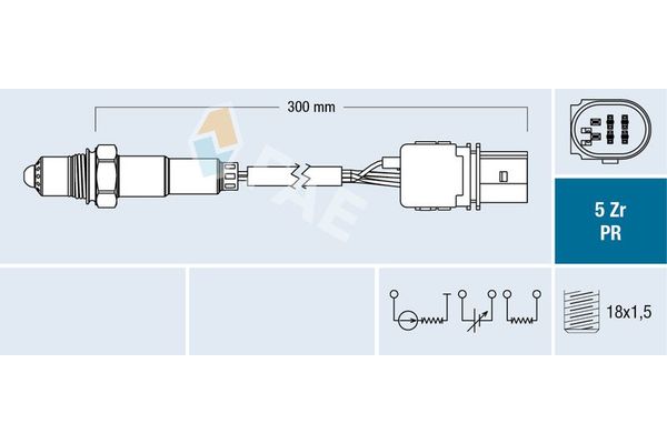 Oksijen (Lambda) Sensörü  Seat Ibiza (6L1)(04.2002->)  MAGNETI MARELLI 259000627600