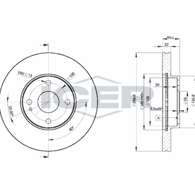 Fren Disk Ayna Ön Sağ ve Sol Mazda 323 C/F/P/S Sedan (BA)(01.1997->)  MAHER 03592
