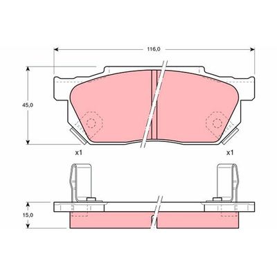 Fren Disk Balata Ön TRW GDB325