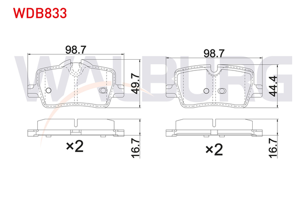 Fren Disk Balata Arka BMW 2 Serisi Coupe (G42)(2021->)  WALBURG WDB833