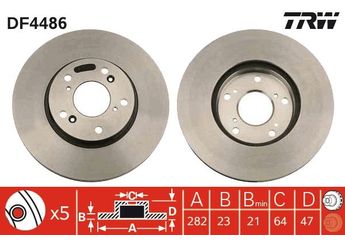Fren Disk Ayna Ön Sağ ve Sol KALE BALATA TFD00126  