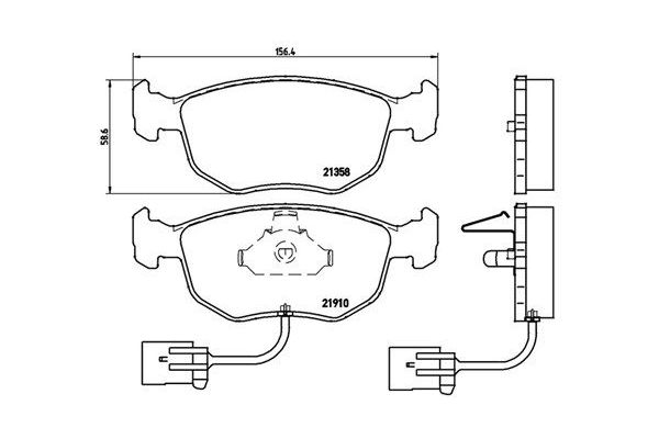 Fren Disk Balata Ön Ford Mondeo 4/5 Kapı (GD)(1997->)  MAGNETI MARELLI 363700424035