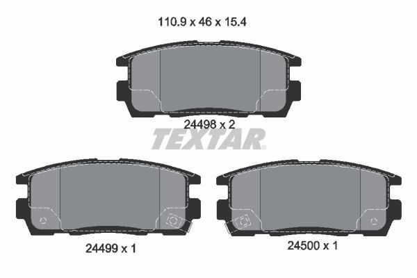 Fren Disk Balata Arka Chevrolet Captiva (2006->)  TEXTAR 2449801