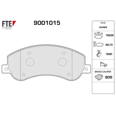 Fren Disk Balata Ön Ford Transit New Line (TT9)(2006->)  FTE 9001015