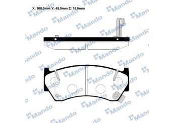 Fren Disk Balata Ön MANDO RMPN01  RMPN01 410601N060 410601N090 410601N890 D10601N090