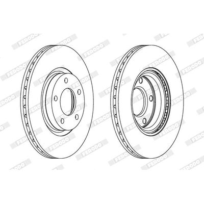 Fren Disk Ayna Ön Sağ ve Sol Mazda 3 Sedan (BK)(06.2003->)  FERODO DDF1312C