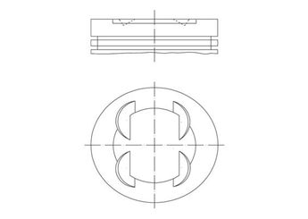Piston (73.40MM-STD)  MAHLE 011 PI 00110 000  625067 623150 0623150 0625067 625068 0625068 55571102 555 711 02 55562583 55588065 55588066 623 150