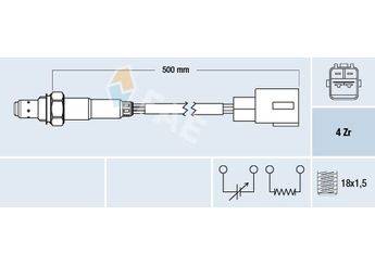 Oksijen (Lambda) Sensörü  FAE 77767  89465B1030 89465-B1030 8946502150 89465-02150 8946505080 89465-05080 8946512750 89465-12750 8946513030 89465-13030 8946551270 89465-51270