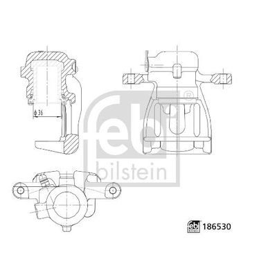 Fren Kaliper Arka Sağ Land Rover Freelander 2 (LN)(01.2007->)  FEBI BILSTEIN 186530