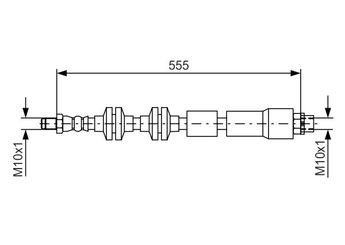 Fren Hortumu Ön Sağ veya Sol BOSCH 1 987 481 569  1987481569 1 987 481 569 34306799424 34 30 6 799 424