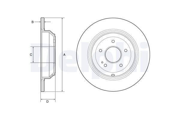 Fren Disk Ayna Arka Sağ ve Sol Hyundai Genesis (DH)(2014->)  DELPHI BG4791C