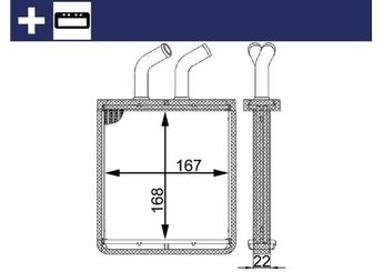 Kalorifer Radyatörü  MAHLE AH 55 000S  OK30C61A10 OK30C-61A10