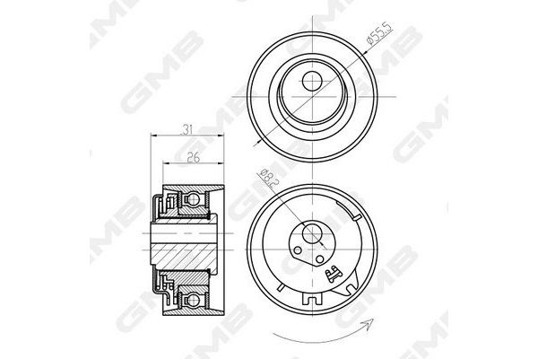 Triger Gergi Rulmanı  Lancia Ypsilon (101)(09.2003->2012)  GMB GTB0480