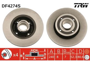 Fren Disk Ayna Arka Sağ ve Sol WALBURG WBD1224C  432005338R 7701207823 8200038305 43 20 053 38R 77 01 207 823 82 00 038 305 8660001811 86 60 001 811 8671018106 86 71 018 106