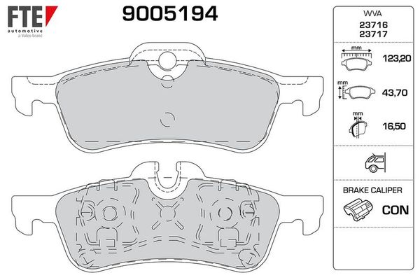 Fren Disk Balata Arka MINI Mini (R50,R53)(2001->)  FTE 9005194