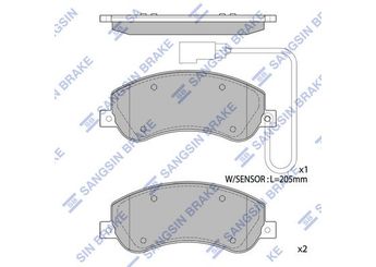 Fren Disk Balata Ön SANGSIN SP1675  6C112K021B9A 1371402 2H0698151 13071402 1433952 1488962 1553797 1560014 1721087 1824346 6C112K021AB 6C112K021AC 6C112K021AD 6C112K021AE 9C112K021AA ME6C1J2K021AA ME6C1J2K021AB