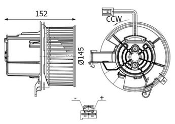 Kalorifer Motoru  MAHLE AB 147 000S  2128200808 212 820 08 08 A2128200808 A 212 820 08 08