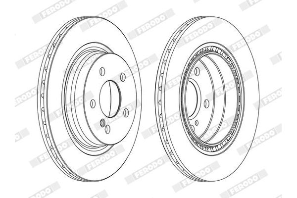 Fren Disk Ayna Arka Sağ ve Sol Mercedes E -Serisi Coupe (BM 207)(05.2009->)  FERODO DDF1700C