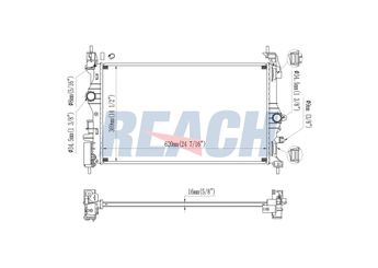 Su Radyatörü  DENSO DRM20051  DRM20051 1300363 1300378 13378215 13486482