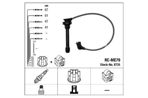 Buji Kablosu  Mitsubishi Colt (CA0A)(1992->)  SWAPP 50160