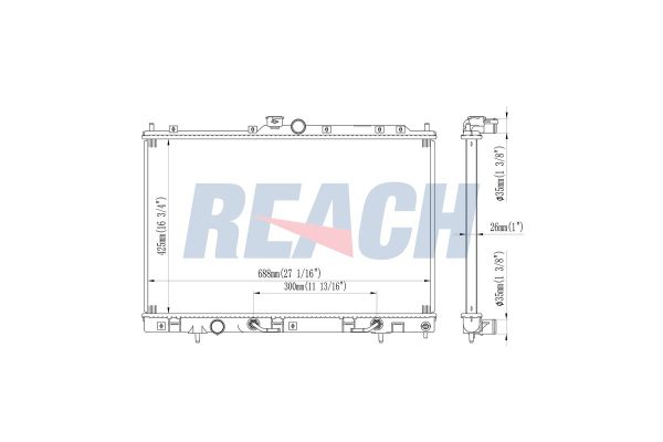Su Radyatörü  Mitsubishi Outlander (CU0W)(2003->)  MAHER 10549