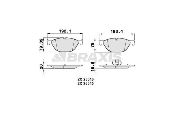 Fren Disk Balata Ön BMW M6 Serisi Coupe (F13M)(2012->)  BRAXIS AA0240