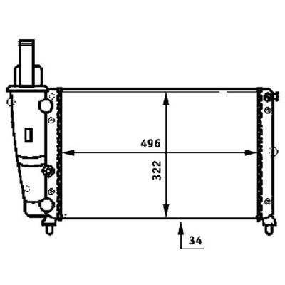 Su Radyatörü  Lancia Y (11.1995->)  MAHLE CR 346 000P