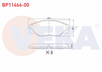 Fren Disk Balata Ön VEKA BP11466-00  