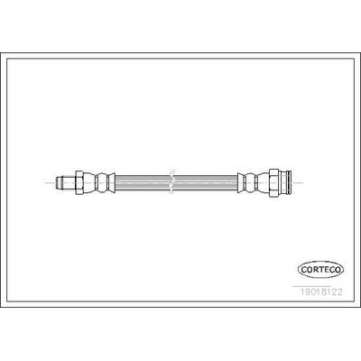 Fren Hortumu Arka Sağ veya Sol Fiat Uno (146)(08.1983->)  CORTECO 19018122