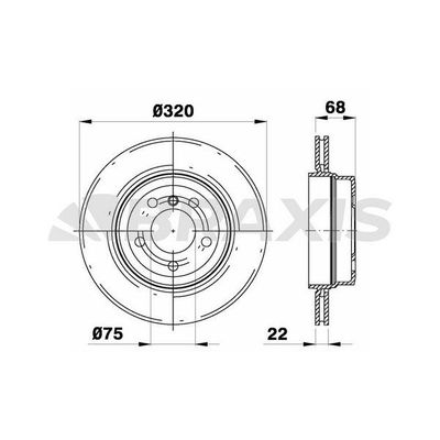 Fren Disk Ayna Arka Sağ ve Sol BMW X3 Serisi (E83)(09.2003->)  BRAXIS AD0336