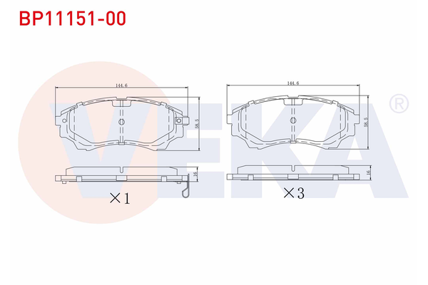 Fren Disk Balata Ön Ford Puma (2019->)  VEKA BP11151-00