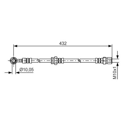 Fren Hortumu Ön Sağ veya Sol Daewoo Nubira Limousine (2003->)  BOSCH 1 987 481 383