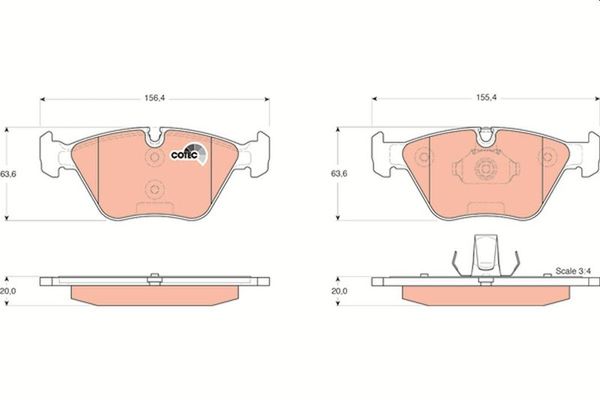 Fren Disk Balata Ön BMW 3 Serisi Touring (E46)(1999->)  TRW GDB1531