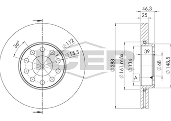 Fren Disk Ayna Ön Sağ ve Sol SWAPP 43330  4B0615301B 4B0 615 301 B JZW615301B JZW 615 301 B