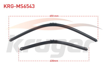 Silecek Süpürgesi Ön  650/430 mm - 26/17 inç KRUGER MS6543  1465888 1537078 1738870 1537077 642374 6426YV 6426-YV 6426YW 6426-YW 6426YX 6426-YX 642375 6423A4 6423-A4 6426YY 6426-YY