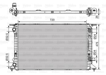 Su Radyatörü  VALEO 735472  96553422 96553378 8K0121251AC 8K0121251AD 8K0121251AG 8K0121251AH 8K0121251AJ 8K0121251AK 8K0121251AN 8K0121251K 8K0121251T L8K0121251AG 9A712125110 9A7 121 251 10