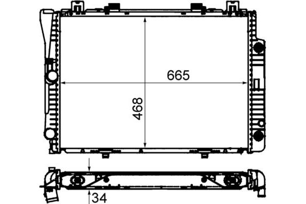 Su Radyatörü  Mercedes S -Serisi Sedan (BM 140)(10.1990->)  MAHLE CR 278 000S