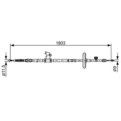 El Fren Teli Arka Sağ Chevrolet Cruze S.Wagon (2012->)  BOSCH 1 987 482 508