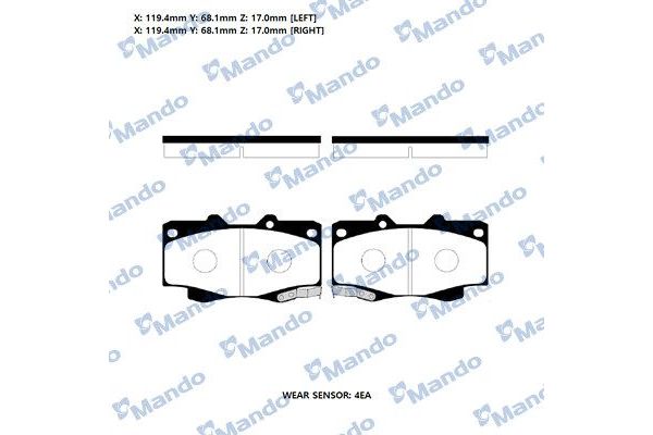 Fren Disk Balata Ön MANDO RMPT22