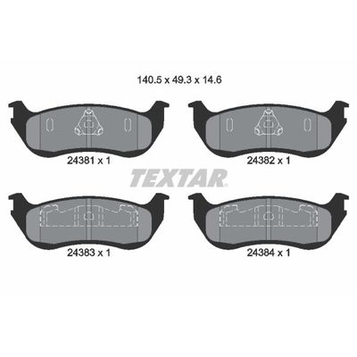 Fren Disk Balata Arka TEXTAR 2438101