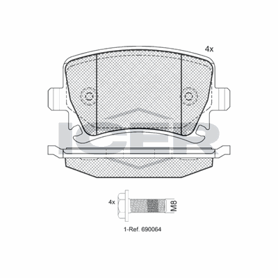 Fren Disk Balata Arka Audi A4 Cabriolet (8H)(01.2006->)  AYD 60048B