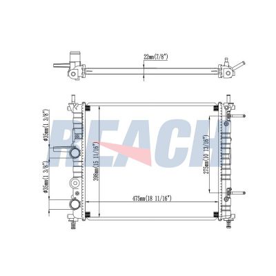 Su Radyatörü  Fiat Marea (185) Weekend (12.2001->)  PSA ORJINAL 133058