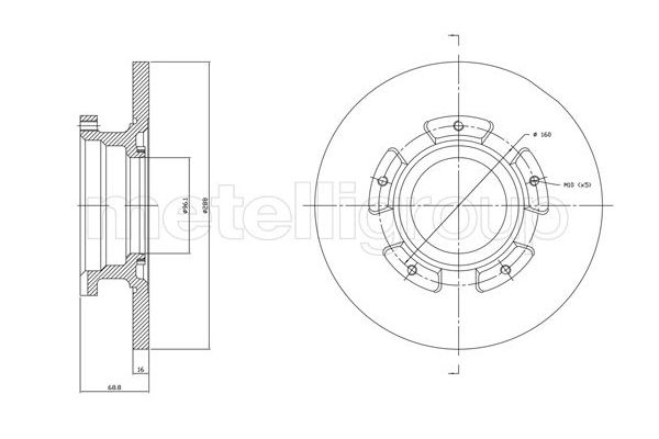 Fren Disk Ayna Arka Sağ ve Sol CIFAM 800-1753C