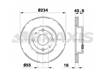 Fren Disk Ayna Ön Sağ ve Sol BRAXIS AE0278  43512B1050