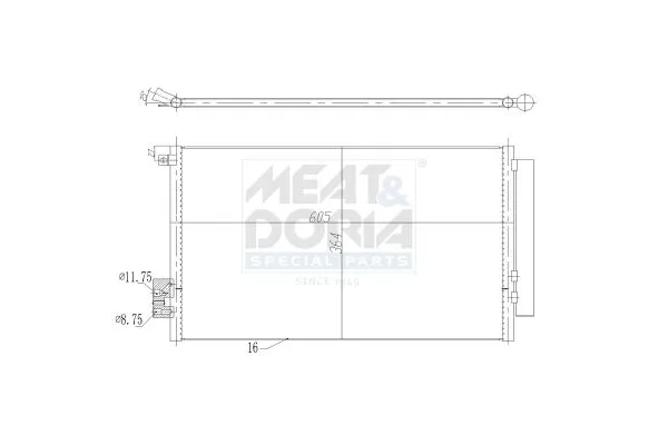Klima Radyatörü  Fiat 500L (351) Wagon (2017->)  VEKA 43-1821
