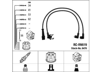 Buji Kablosu  NGK 8470  32039265 6025003095 60 25 003 095 7700726626 77 00 726 626 7700850463 77 00 850 463 3203 9265