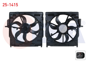 Radyatör Fan ve Motoru  VEKA 25-1415  17427581940 17427598739 17427616102 17427634466 17428618239 17 42 7 581 940 17 42 7 598 739 17 42 7 616 102 17 42 8 618 239