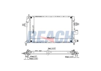 Su Radyatörü  RADISEN RR 63021  1300209 1300321 9192586 9129517 09129517 09192586